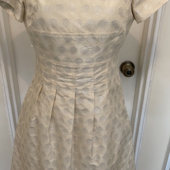 Lela Rose polka dot metallic shimmer dress - Picture 3 of 11
